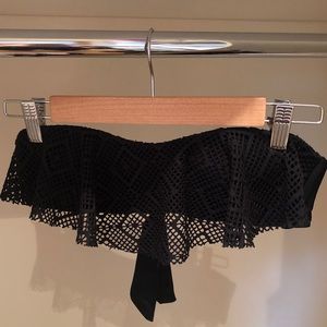 Strapless Black Bikini Top